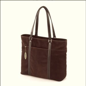 MobileEdge Ultra Notebook Tote in Chocolate Brown Suede
